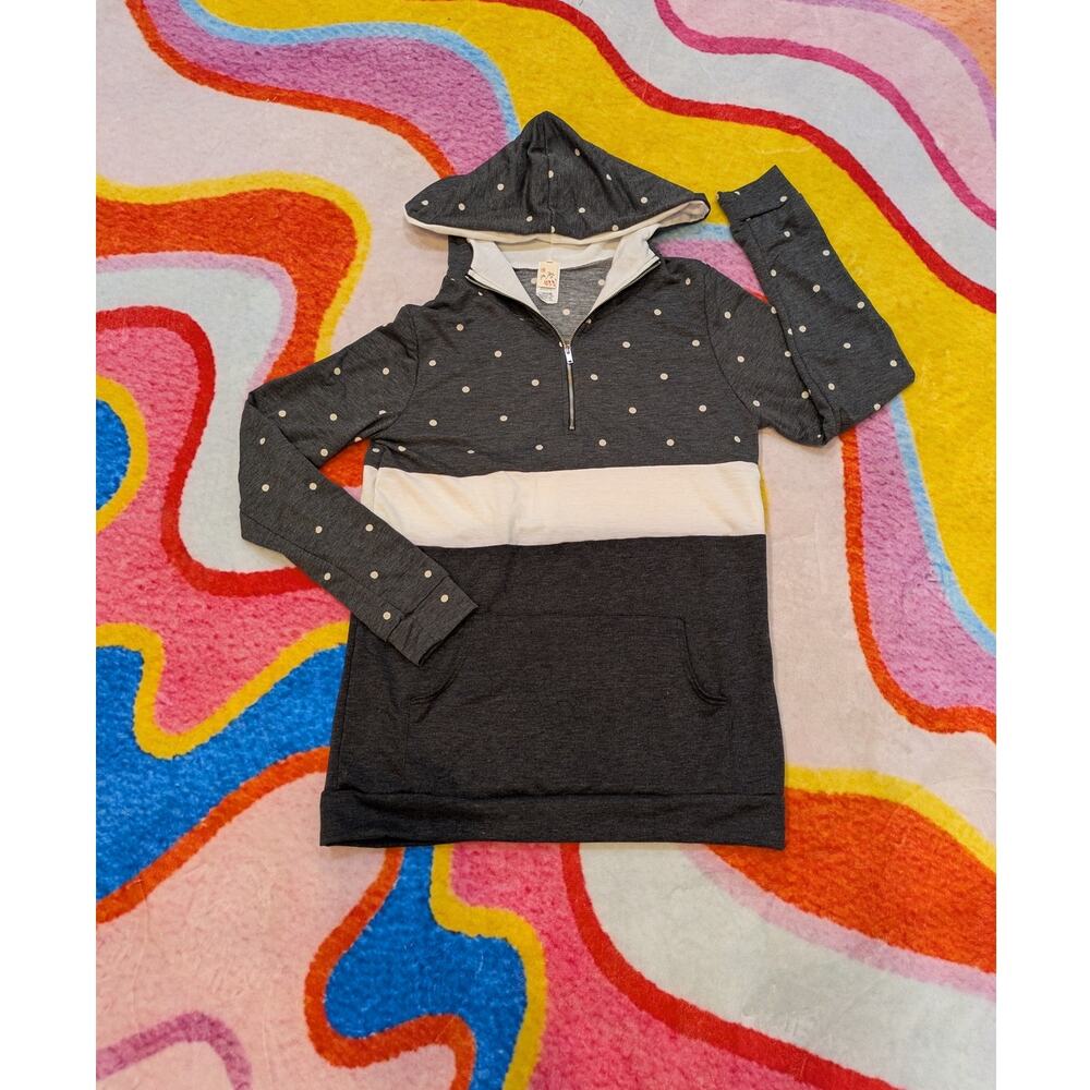 7th Ray 7th Ray Gray/White Hoodie Shirt